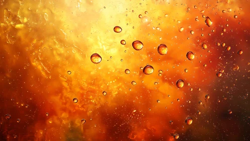 Golden Liquid Droplets Suspended in Warm Luminous Atmosphere
