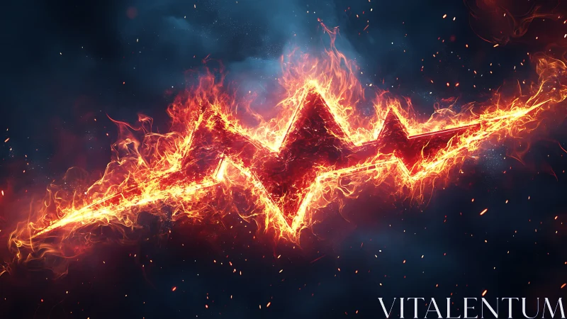 Electrostatic Lightning Graph Rendered in Incandescent Plasma.