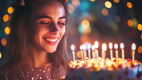 Candlelit Portrait with Bokeh Illumination and Emotional Luminescence.