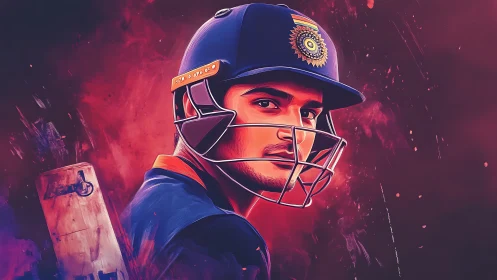 Cricket warrior turns neon dusk into a fiercely glowing arena