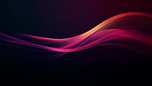 Digital waveform ribbons on dark gradient field composition.