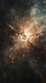 Expanding interstellar nebula core with radial dust ejection