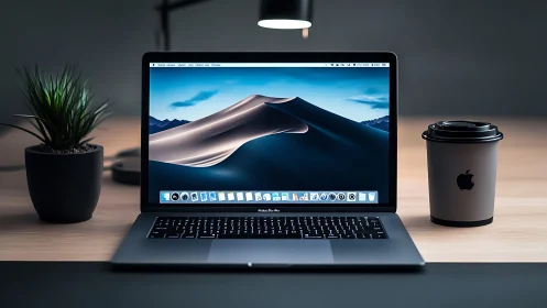 Midnight dunes glow quietly between coffee and code