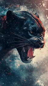 Agitated Panther Head: Explosive Particle Dispersion Effect