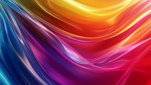 Iridescent color waves in fluid layered gradient motion.
