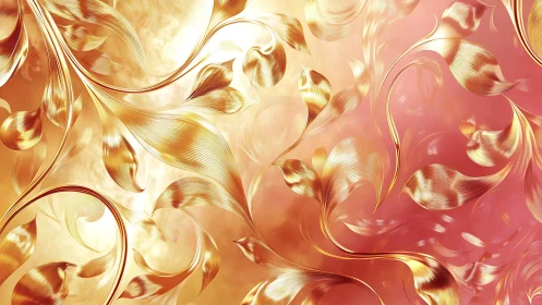 Golden blossoms swirling through soft sunset light.