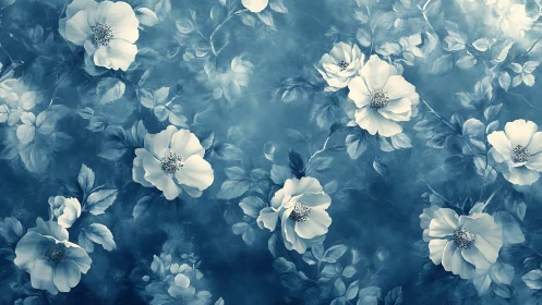 Ethereal Blooms in Twilight Reverie.