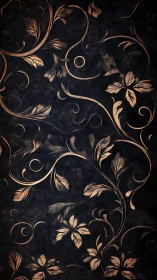 Copper vines curl across midnight velvet and quietly glow