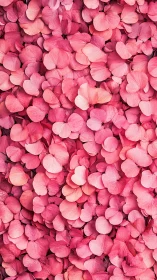 Volumetric Pink Petal Composition: Dense Layered Arrangement with Tonal Gradient Variation