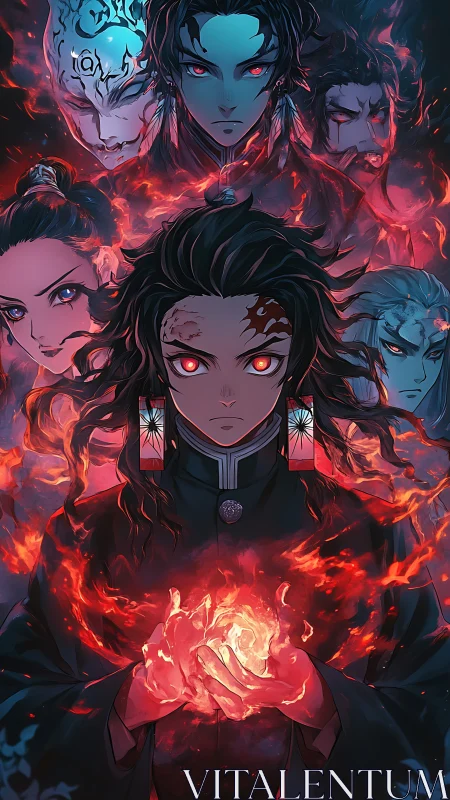 Fiery-eyed anime hero channels burning power of destiny