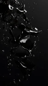Liquid midnight pirouettes through a hush of glossy black