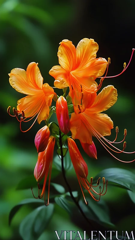 Fiery Amaryllis Cluster in Peak Bloom.