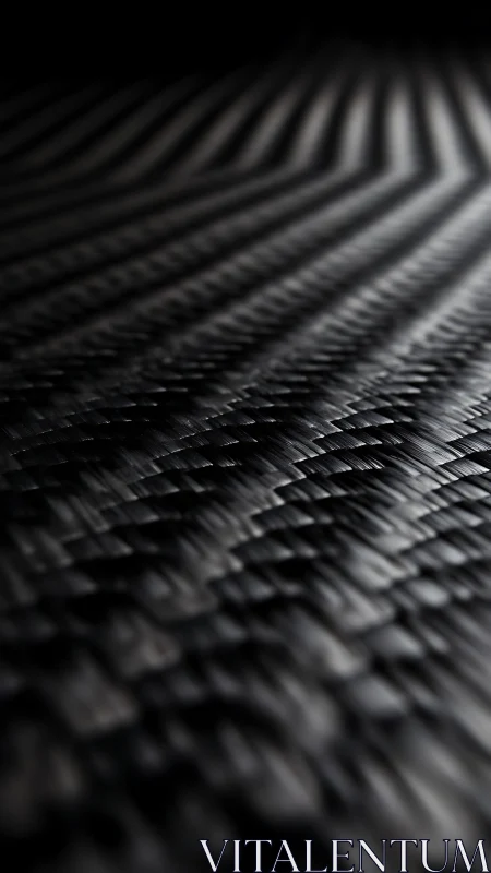 Carbon fiber surface shows diagonal weave under shallow focus