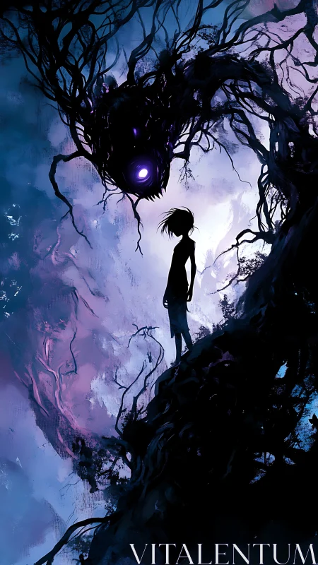 Night cliff encounter invites a brave child toward mystery