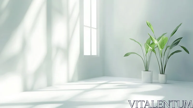 Sunlit corner sanctuary where minimalist walls quietly glow.