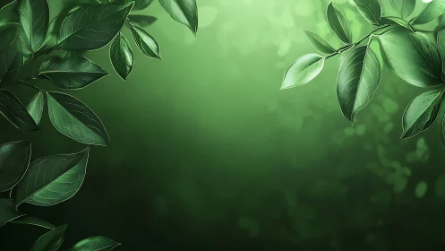 Lush green foliage frames a softly glowing bokeh background.