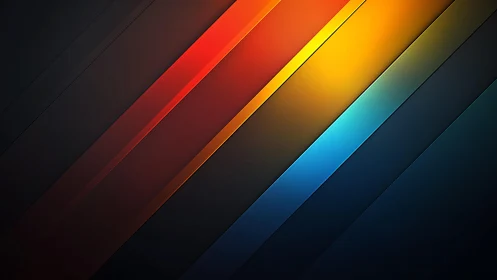 Vibrant Diagonal Lines Abstract Art with Gradient Colors.