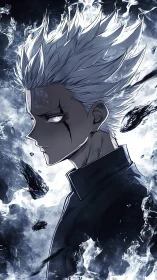 Stormborn antihero stalks through swirling cosmic ruin.