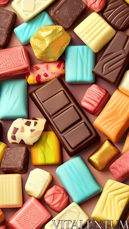 Colorful Chocolate and Confectionery Collection.