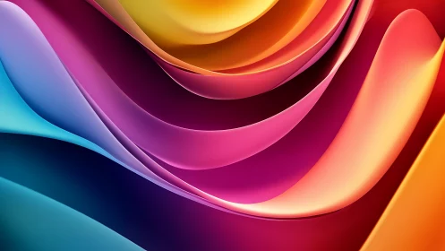 Velvet ribbons of color curling into a radiant dreamscape.