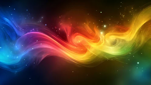 Spectral light ribbon forms dynamic, high-saturation color gradient