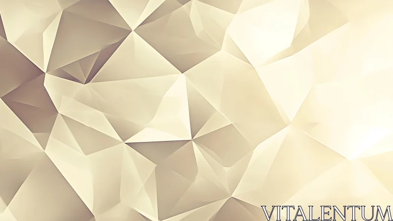 Faceted beige polygonal surface with soft geometric glow.