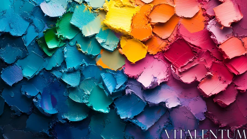 Impasto chromatic field with sculpted spectral transitions.