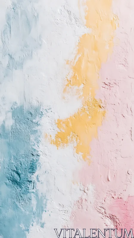 Textured pastel abstract wall with soft vertical color bands.