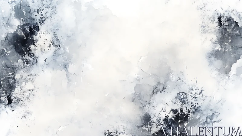 Monochrome abstract field with diffused textured clusters.