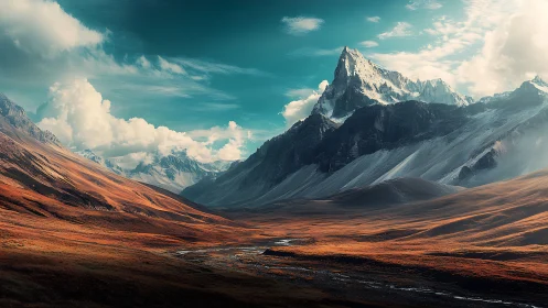 Sunlit mountain valley invites quiet wanderers to explore