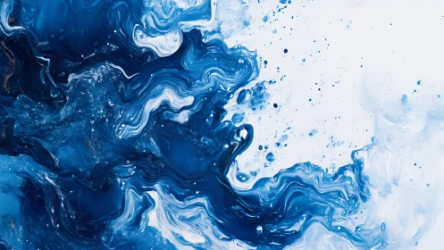 Gentle ocean blues swirling into a calm, dreamy embrace.