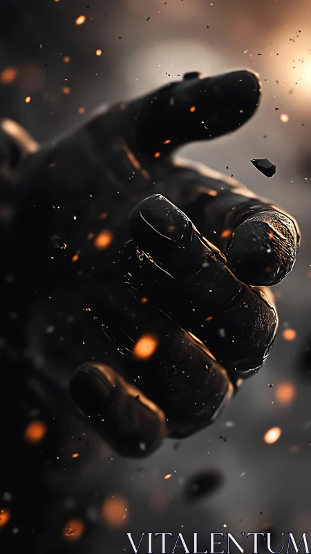 Mechanical Fist in Explosive Digital Motion.