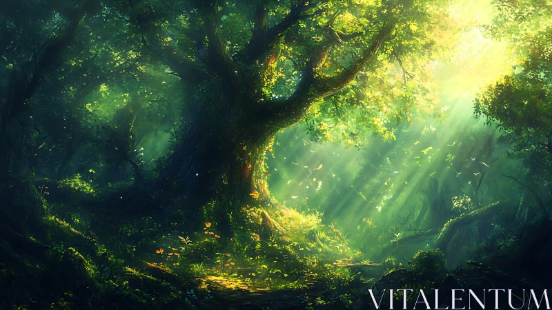 Luminous Sanctuary: Where Ancients Breathe Golden Light.