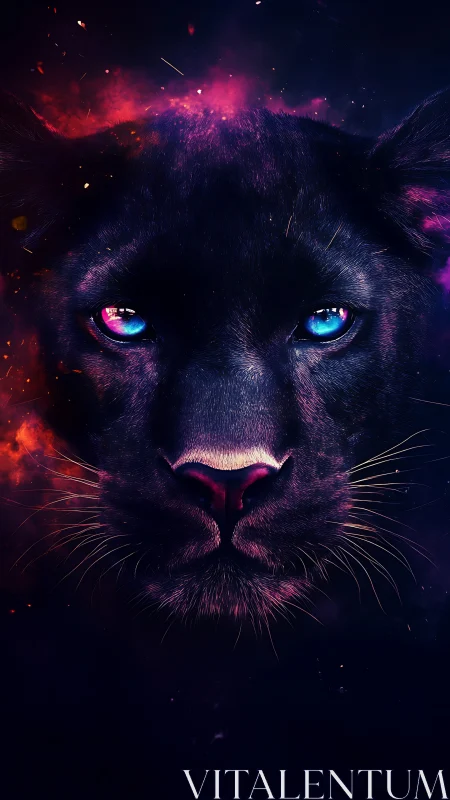 Mystical Feline Wonder: A Lion's Soul Ablaze.