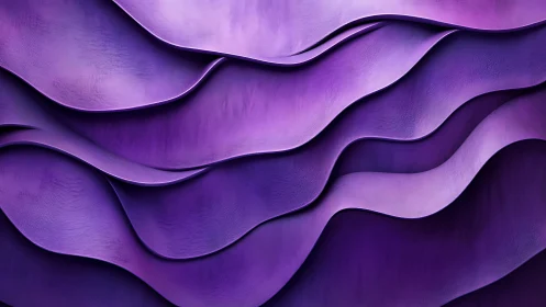 Velvet violet waves glide across a sculpted abstract sea