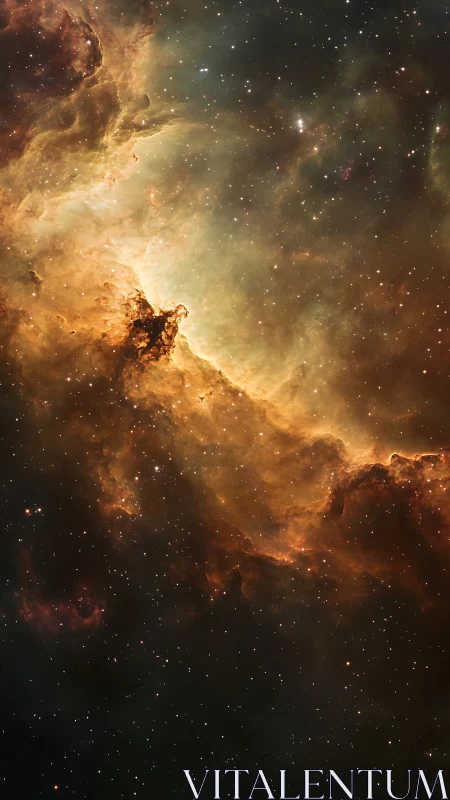 Nebula furnace pouring starlight into velvet-dark space.