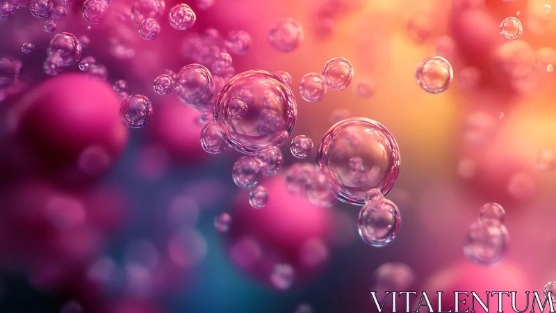 Glowing pastel bubbles drifting through dreamy soft light.