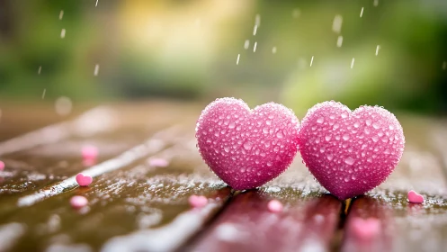 Twin Hearts Drenched in Rainfall Magic.