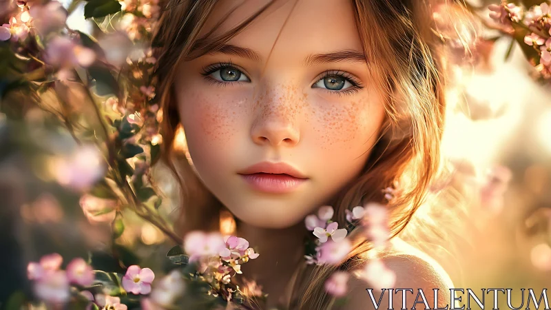 Soft-focus freckled portrait with shallow depth and warm bokeh light