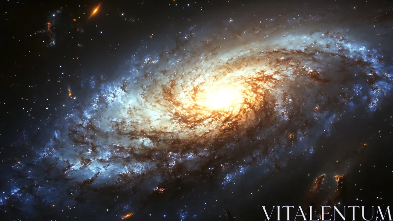 Starlit spiral galaxy unspools glowing arms across deep space