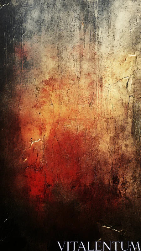 Textured vertical wall surface with dark red burn marks