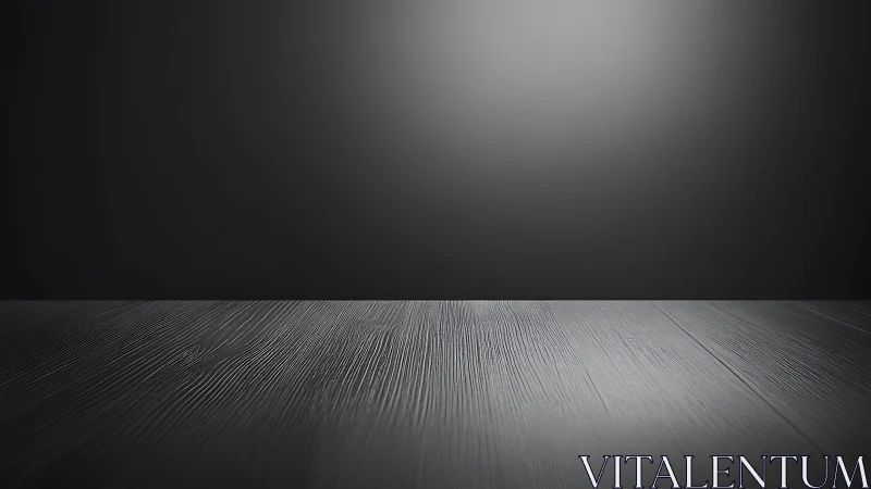 Studio tabletop with directional lighting on dark wood surface.