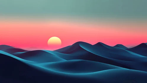 Neon dunes whisper under a candy sunrise on distant horizons