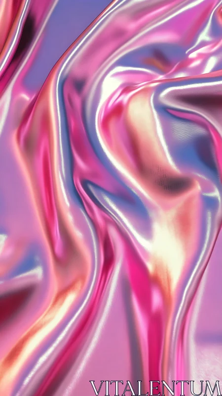 Glimmering pink satin waves in dreamy pastel light.