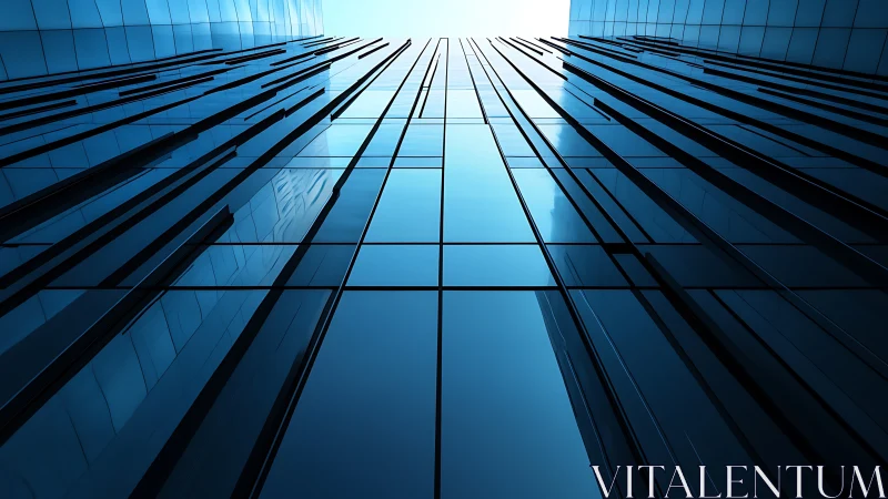 Soaring glass towers rise toward a calm, inviting sky