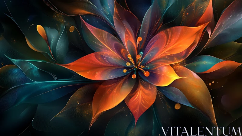 Luminous petal bloom swirling with midnight color magic.