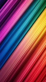 Diagonal rainbow highways streak boldly through digital dusk