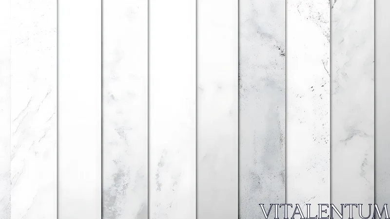 White vertical marble panels with subtle gray veining pattern.