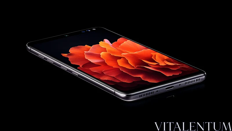 Flagship Smartphone Display Showcasing Vibrant AMOLED Screen Technology
