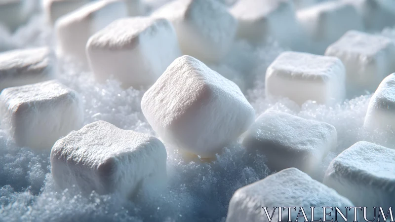 Fluffy Marshmallows Nestled in Sparkling Sugar.
